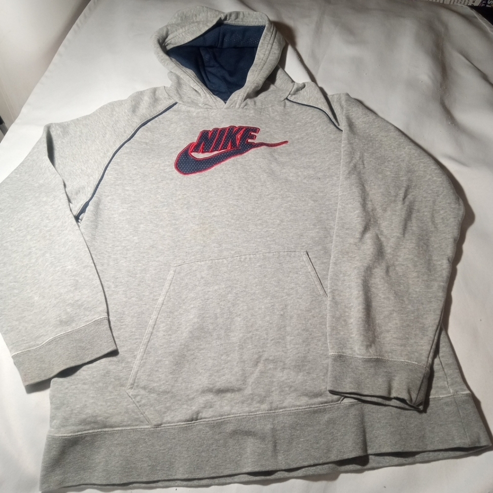 Large Nike Pullover Hoodie In Gray Size 14/16